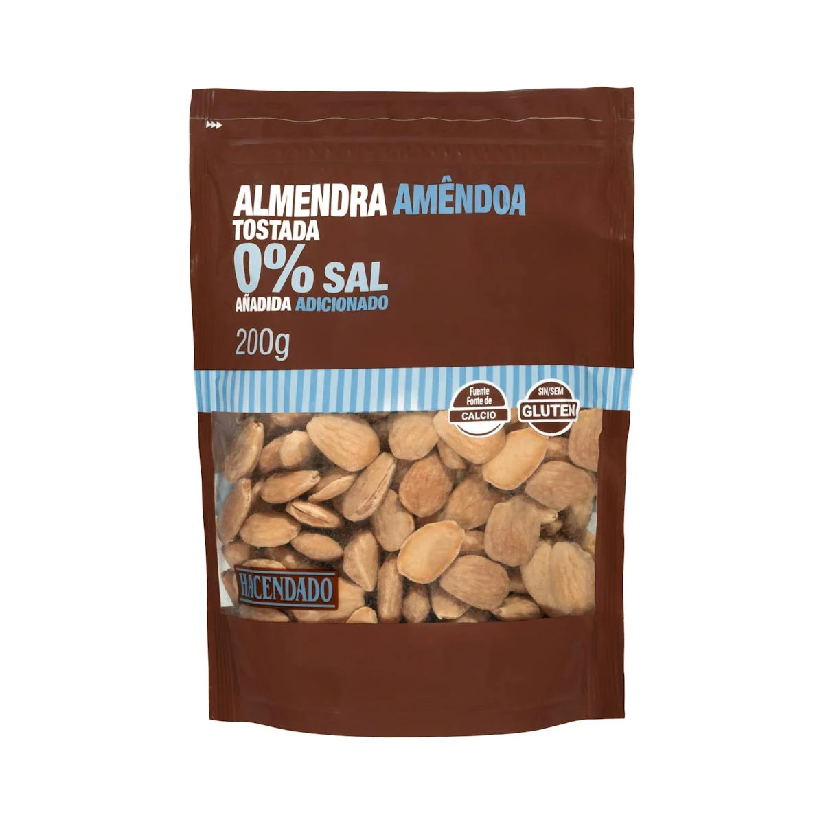 shelled roasted almonds 0% added salt Hacendado