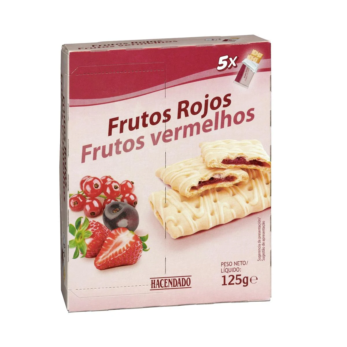 Barretes de galeta i fruits vermells Hacendado