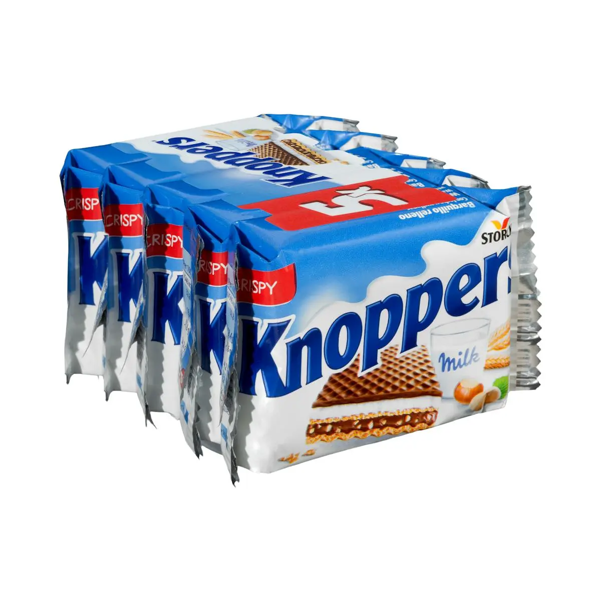 Kakaowaffelröllchen mit Milch- und Haselnusscreme Knoppers