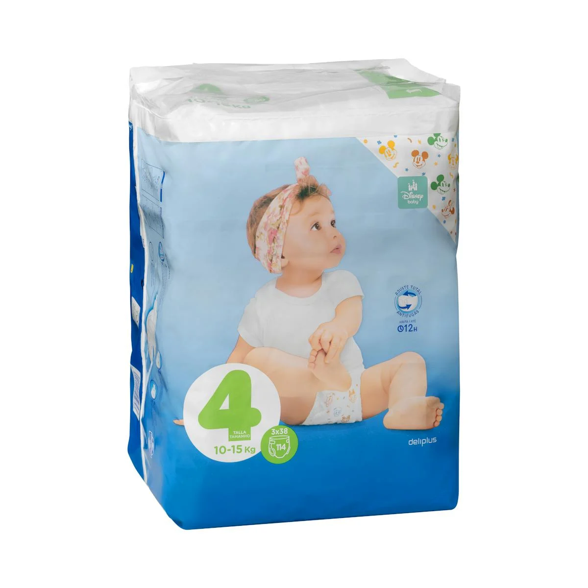 Couches bébé Deliplus, taille 4, 10-15 kg
