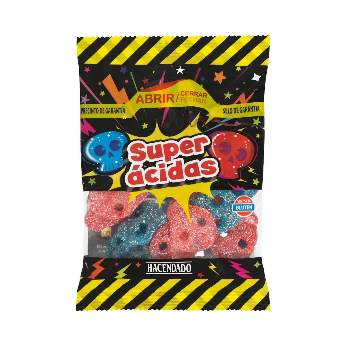 Llaminadures calaveres Halloween super àcides Hacendado