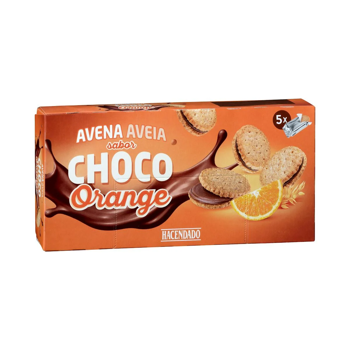 Choco Orange flavored oat cookies with chocolate cream filling
