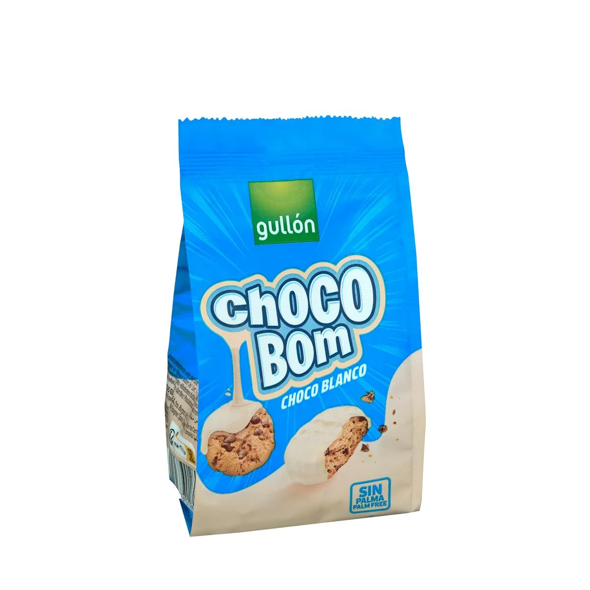 Choco Bom chocolate chip biscuits coated in white chocolate Gullón