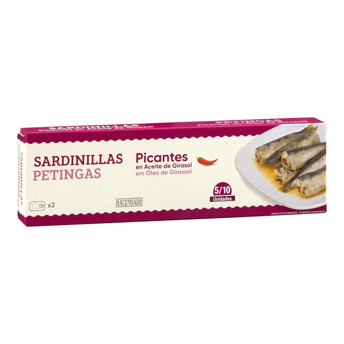 Sardinetes picants en oli de gira-sol Hacendado