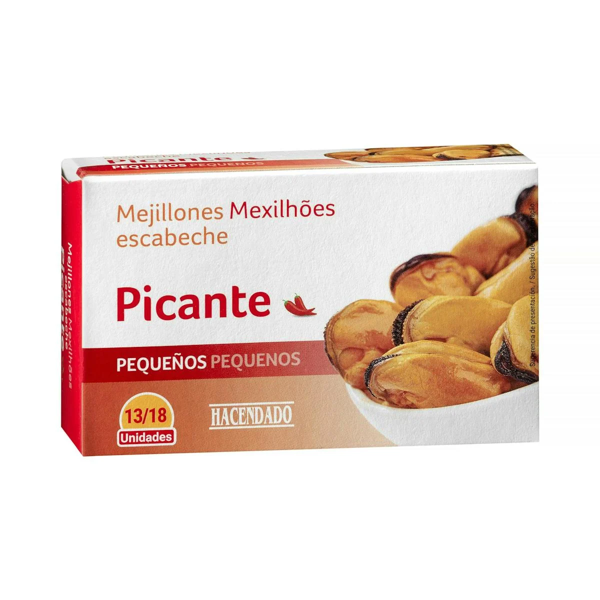 Small spicy pickled mussels Hacendado