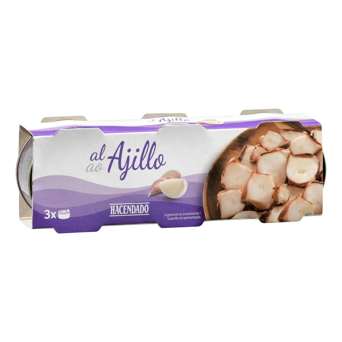 Diced cuttlefish in garlic Hacendado