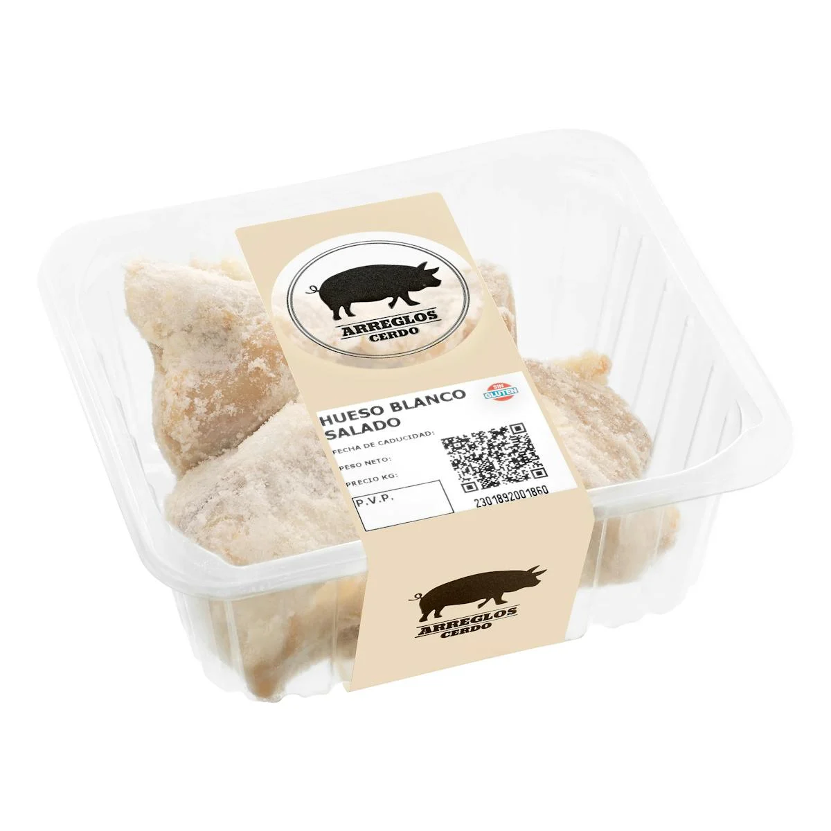 White salted Pork Bone
