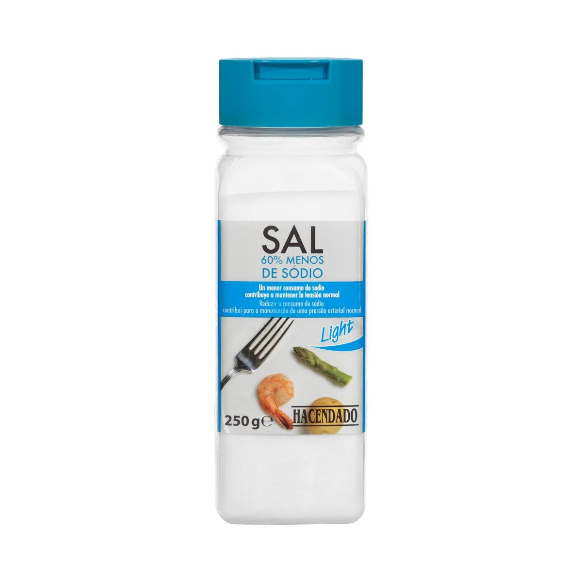 Sal 60 % menys de sodi Hacendado