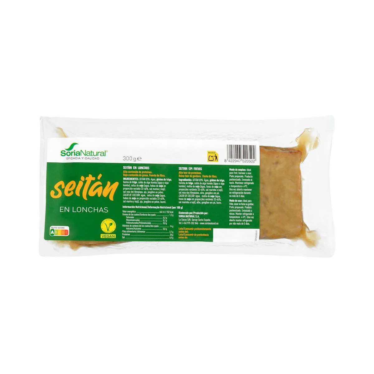 Soria Natural Seitan in Scheiben
