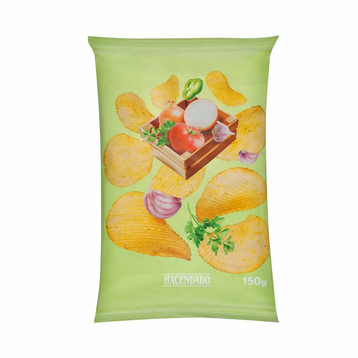 Gewellte Kartoffelchips mit ländlichem Geschmack Hacendado