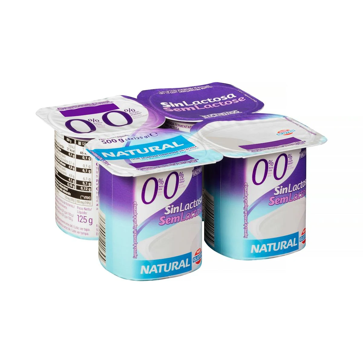 Lactose-free natural yoghurt 0% fat 0% added sugars Hacendado