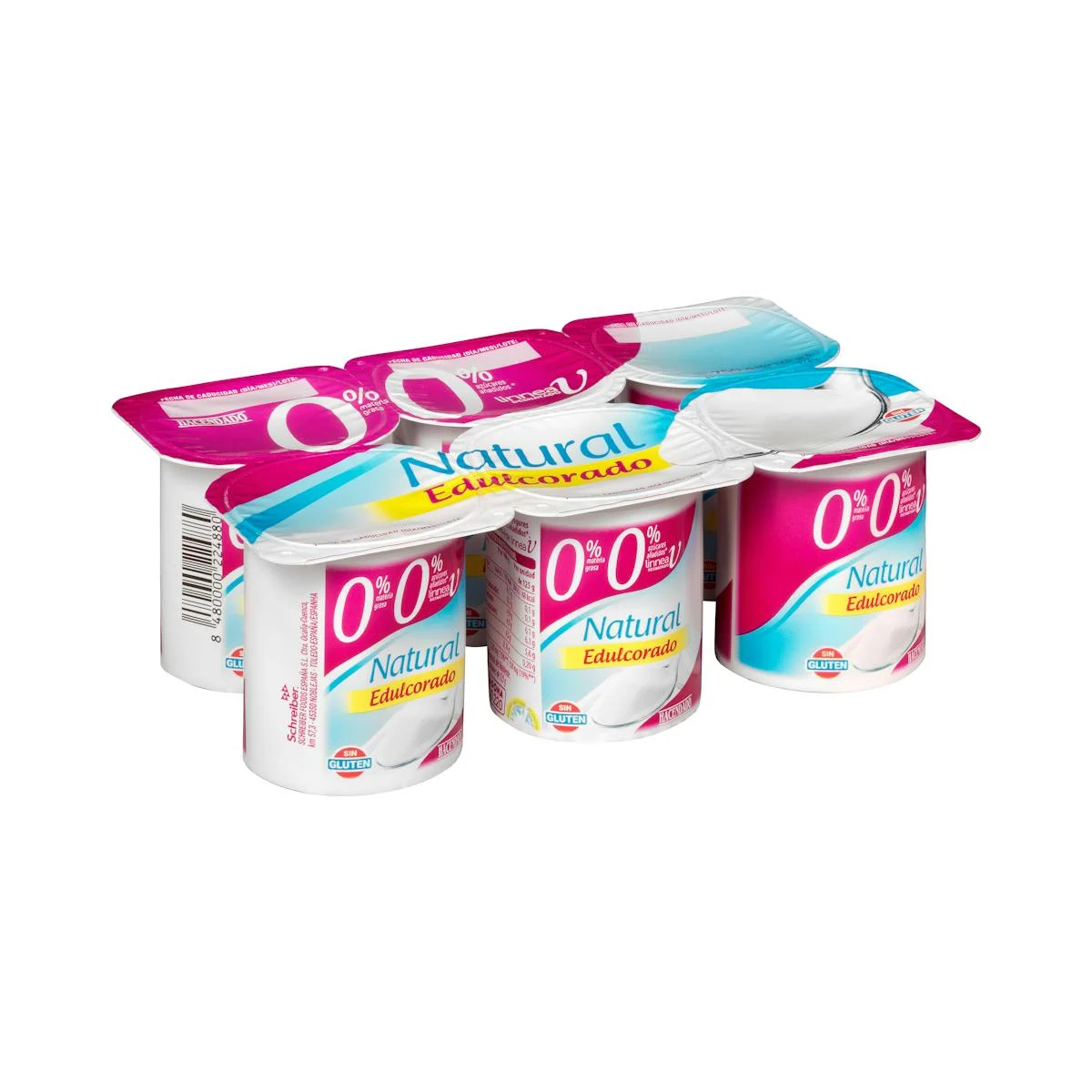 Yaourt nature édulcoré Hacendado 0 % MG, 0 % de sucres ajoutés