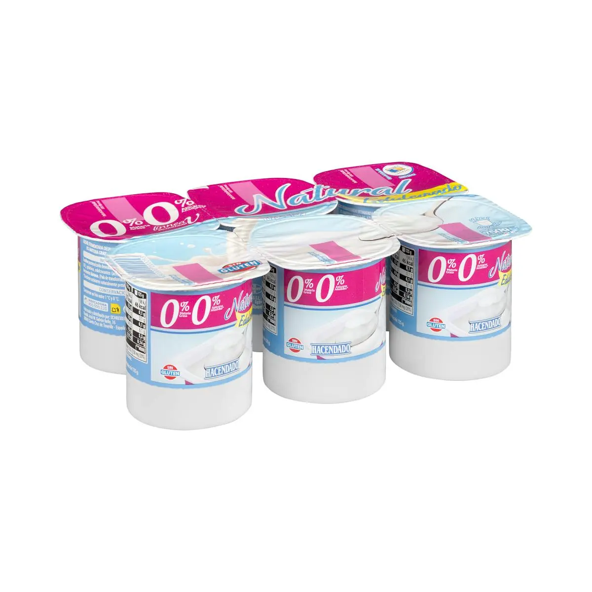 Postre lacti natural edulcorat Hacendado 0 % MG 0 % sucres afegits