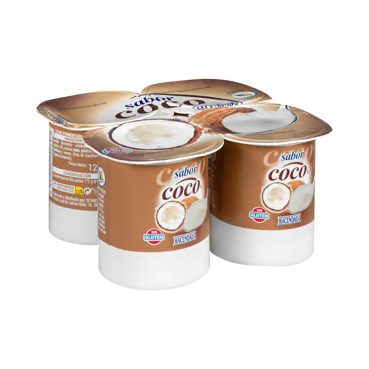 Postre lácteo sabor coco Hacendado