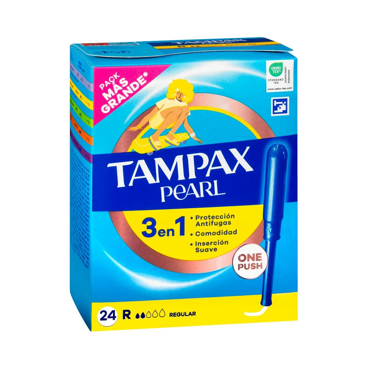 Regular Pearl tampons with applicator Tampax