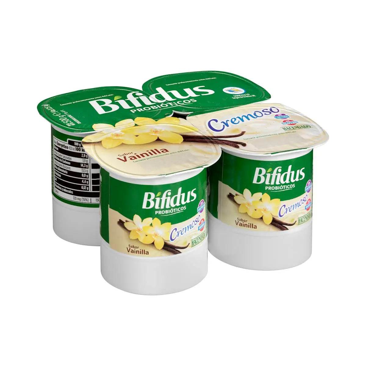Bífidus cremoso sabor vainilla probióticos Hacendado