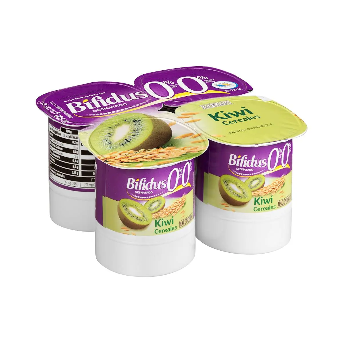 Bifidus with kiwi and cereal 0% fat 0% added sugars Hacendado