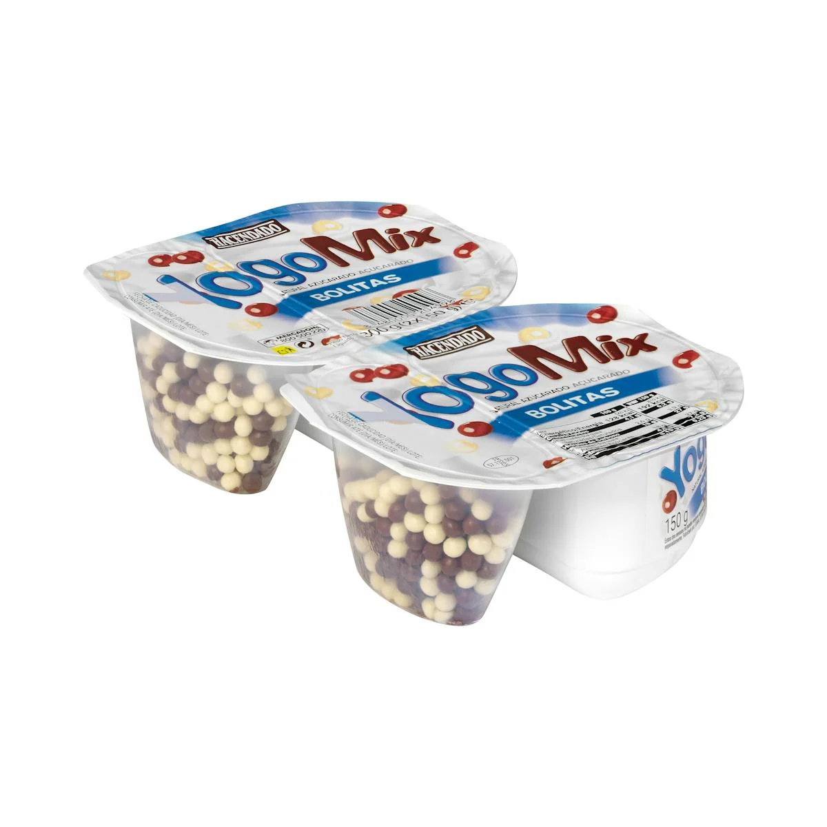 YogoMix sweetened yoghurt with chocolate coated cereal balls Hacendado
