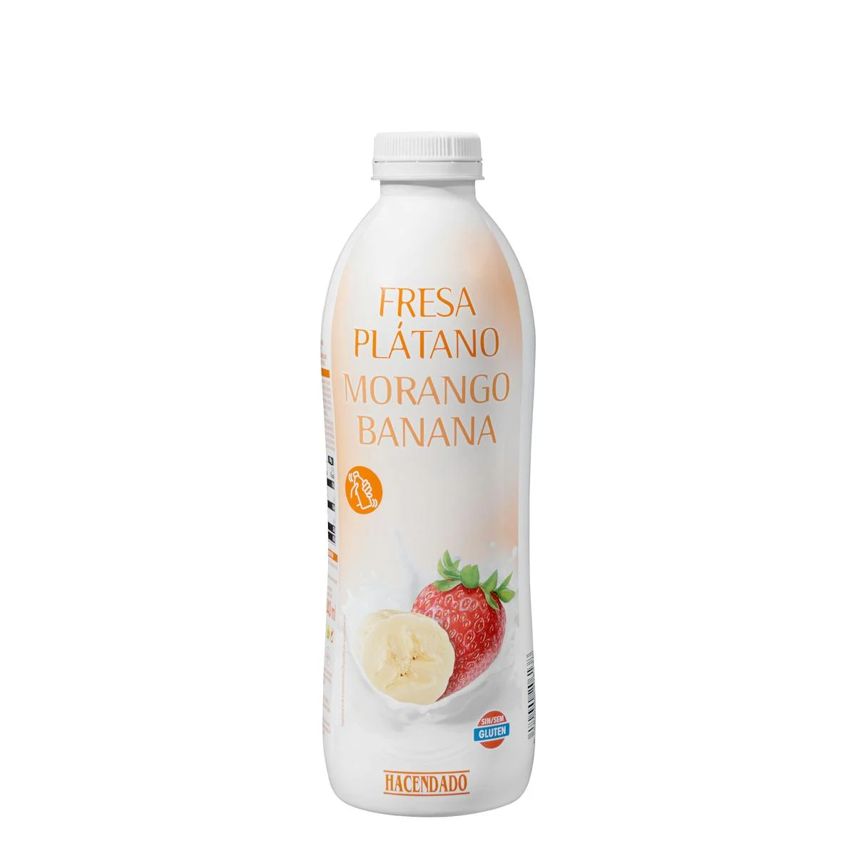 Milchgetränk mit Erdbeere und Banane Hacendado