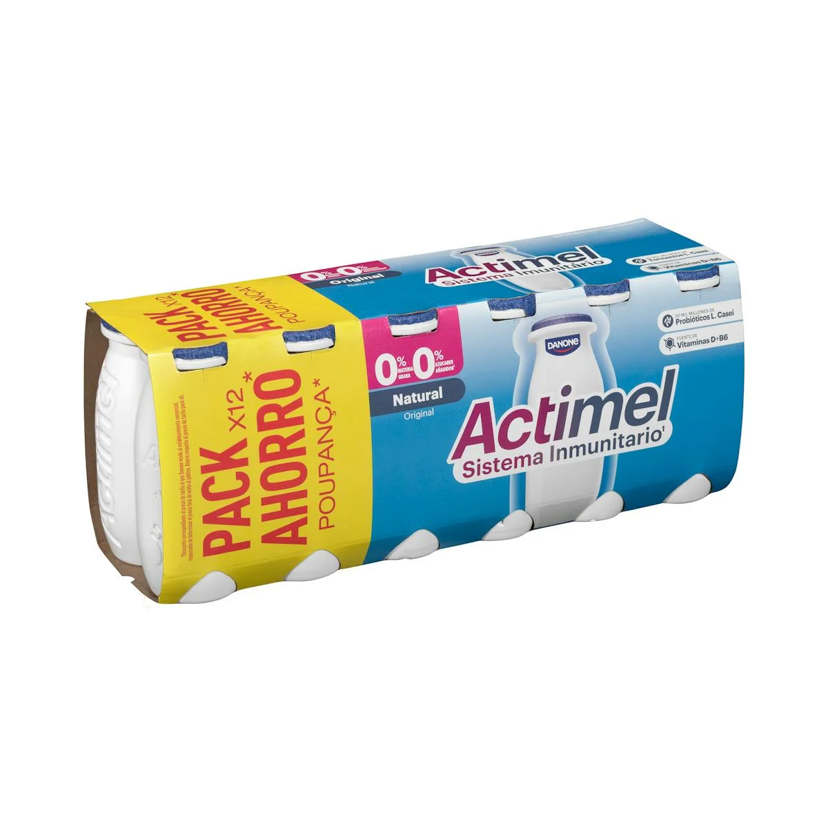 Boisson lactée nature Actimel 0% MG 0% sucres ajoutés