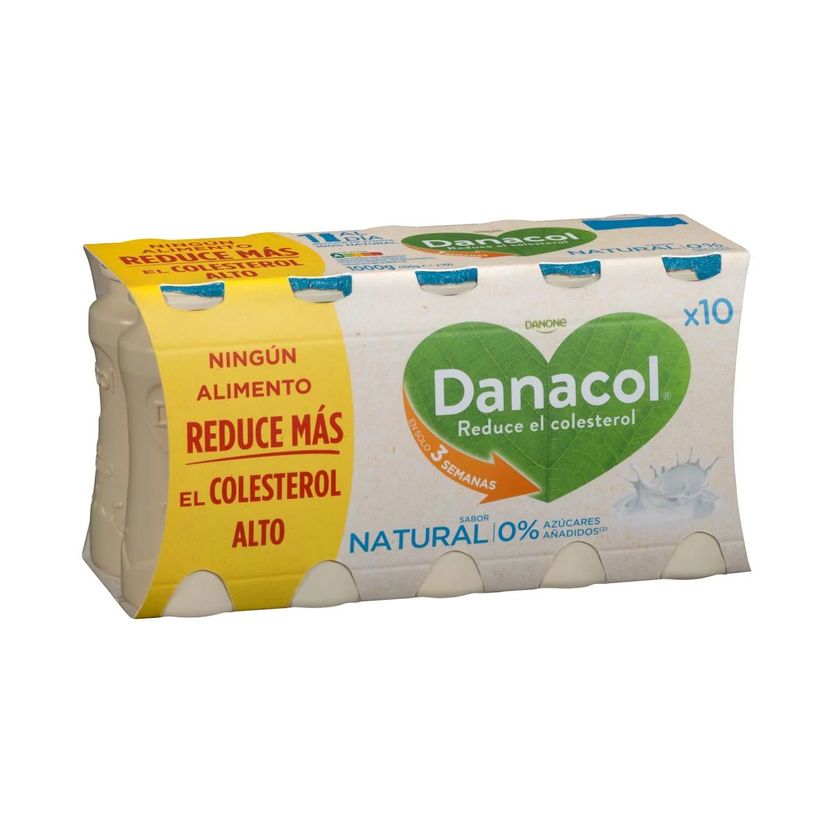 Natural milk drink 0% added sugars 0% fat Danacol Danone