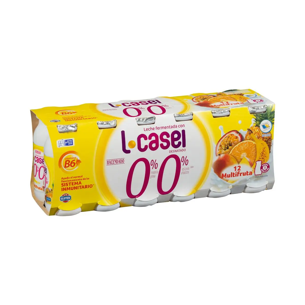 Boisson lactée multifruits L-casei 0% MG 0% sucres ajoutés