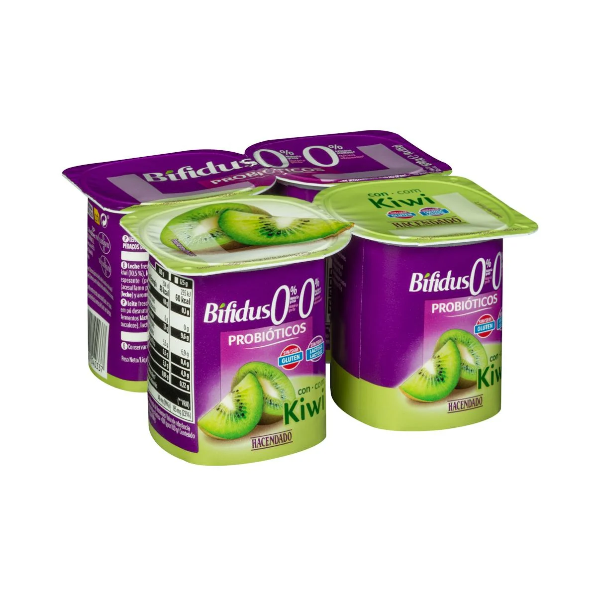 Bífidus amb kiwi probiotics Hacendado 0% MG 0 % sucres afegits