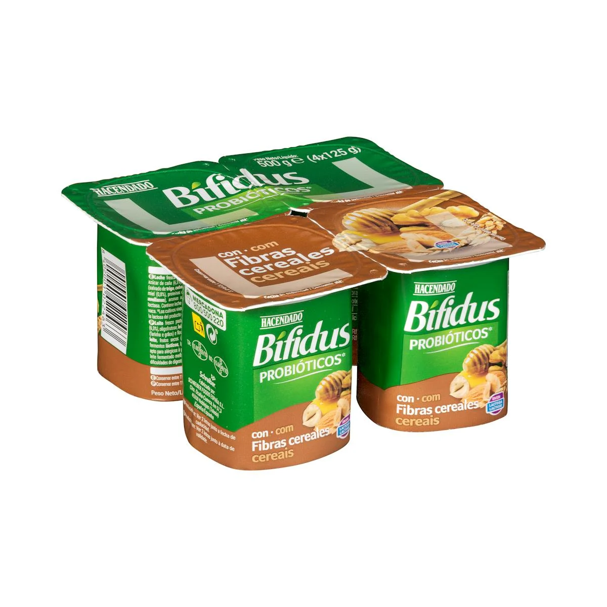 Bifidus with cereal and fibre Probiotics Hacendado