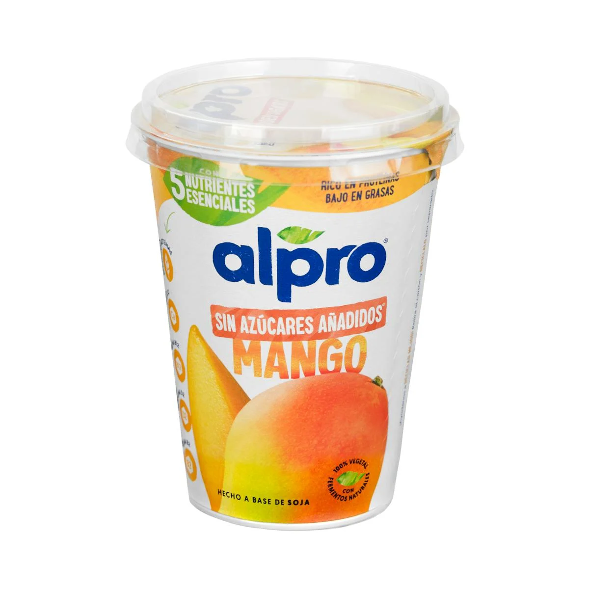 Mango flavour soy dessert with no added sugar Alpro