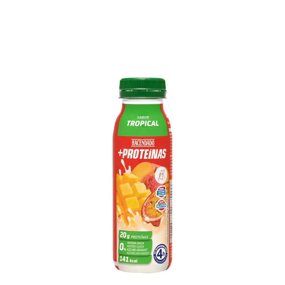 Boisson lactée goût tropical +Proteínas 20 g 0% MG