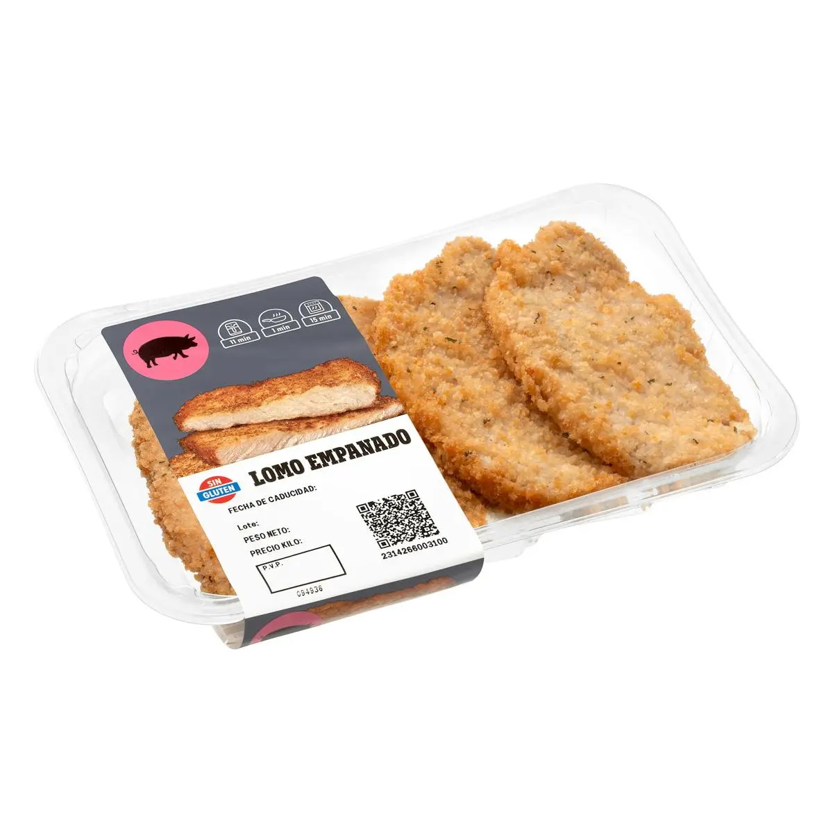 Breaded marinated pork loin gluten-free