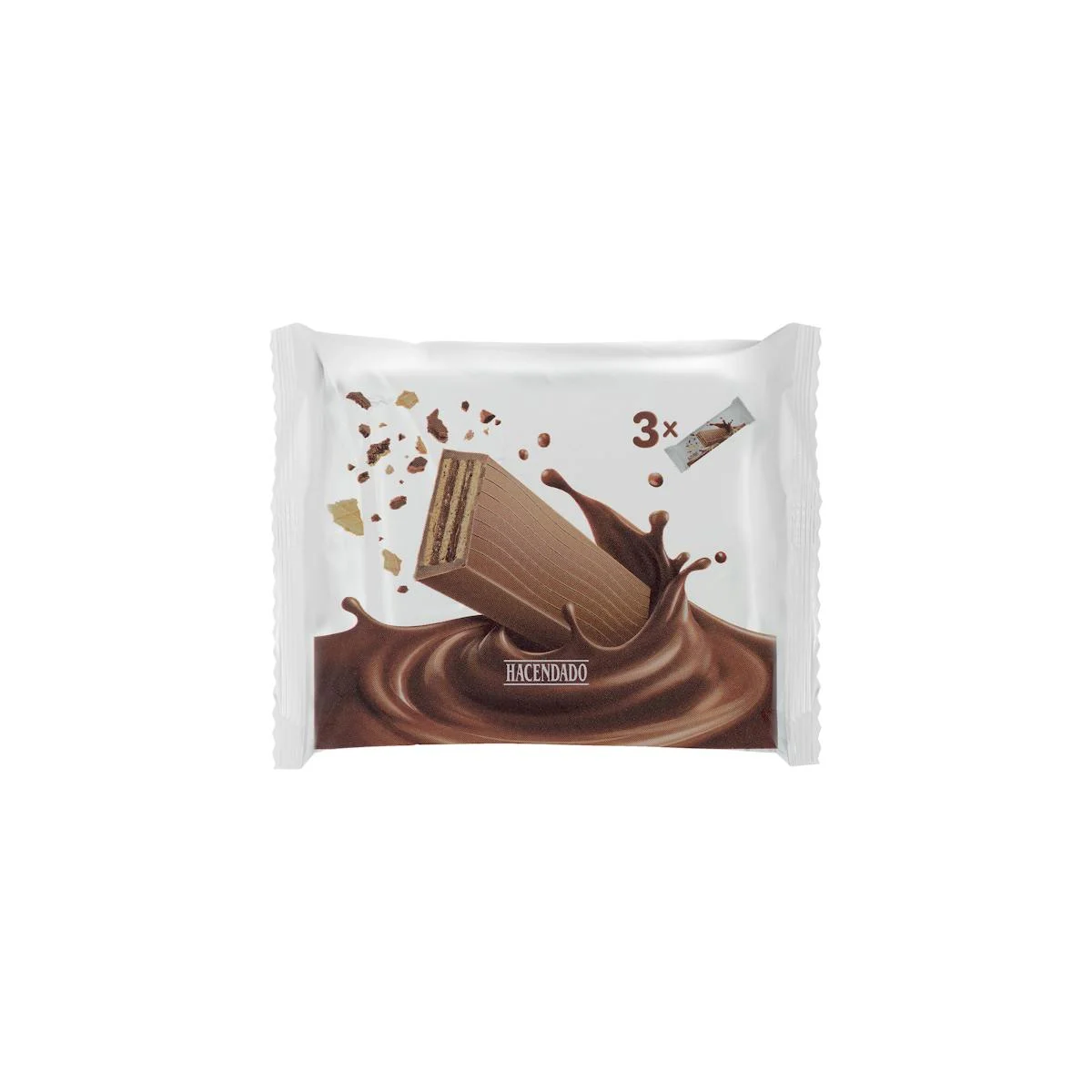 Crunchy bars coated with milk chocolate Hacendado