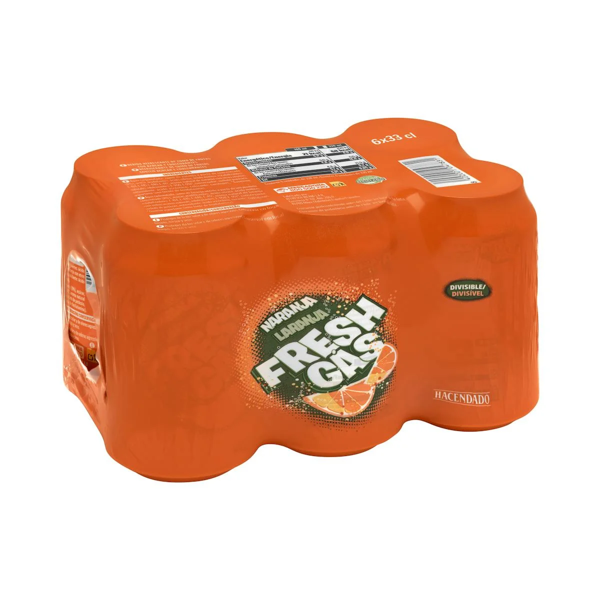 Orangenlimonade Hacendado fresh gas