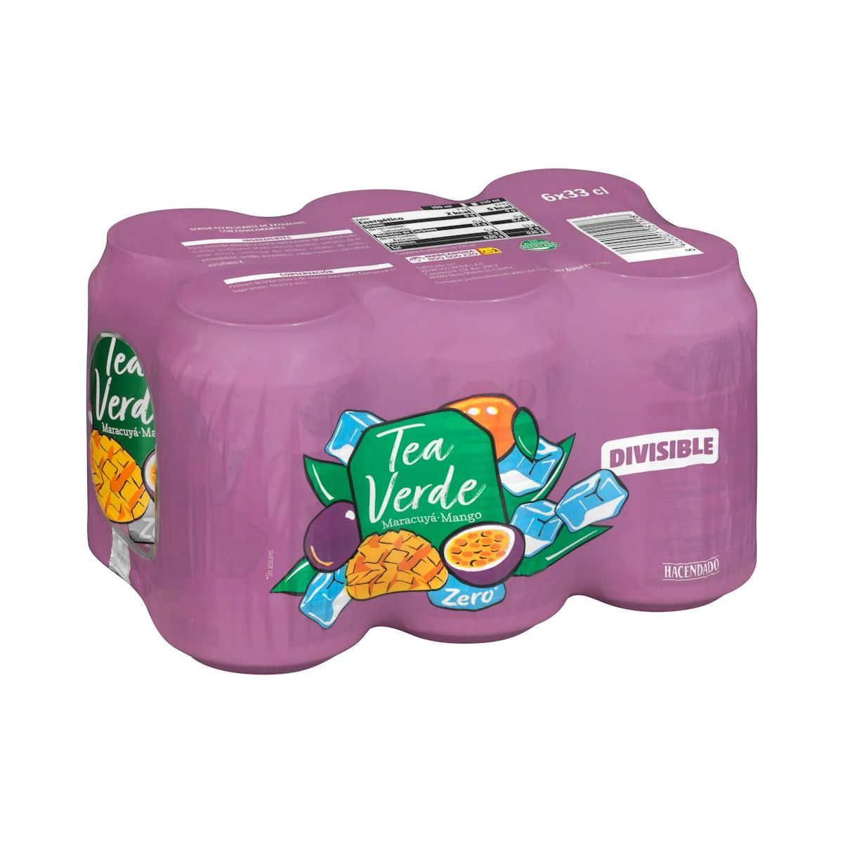 Refresc te verd Zero Hacendado sabor maracujà i mango
