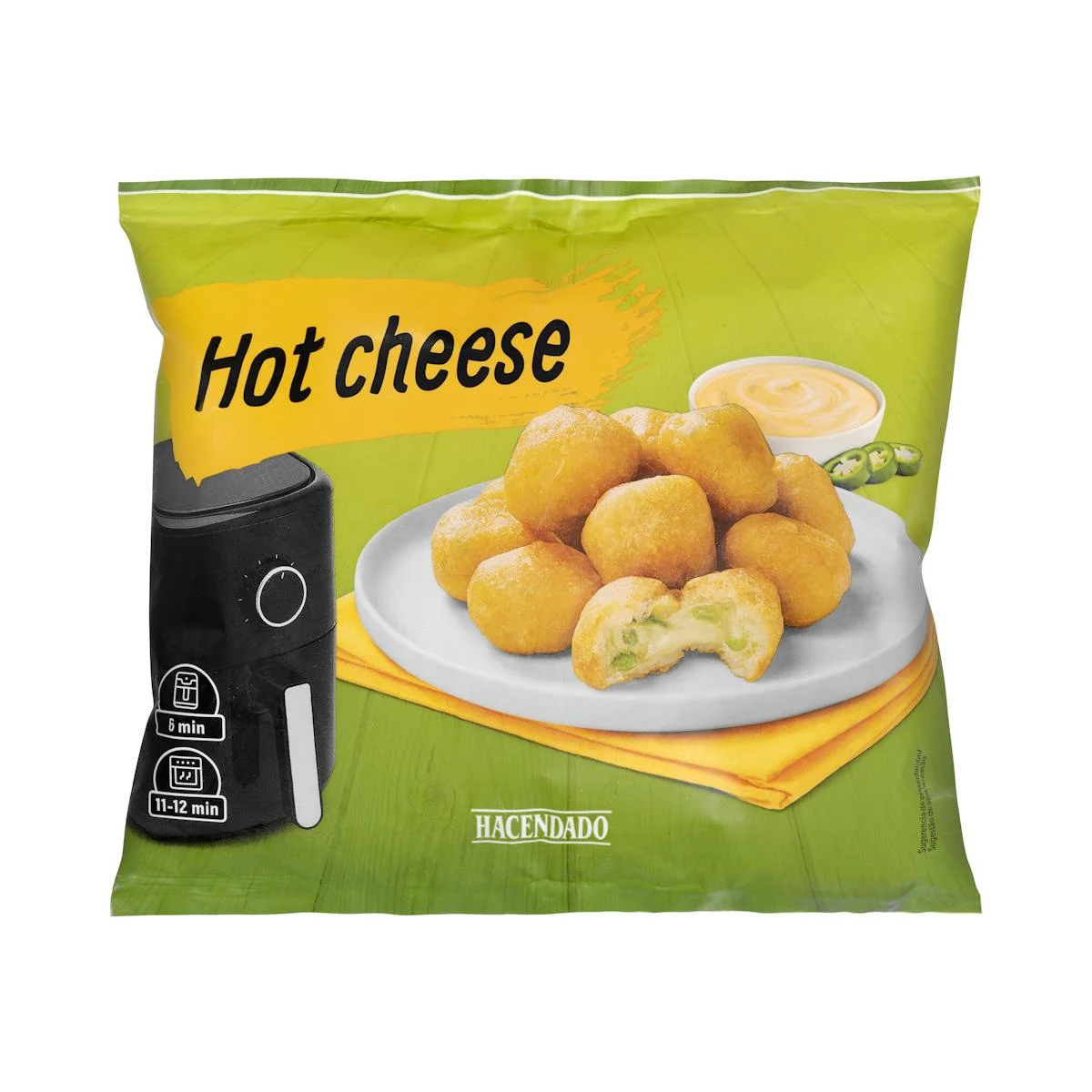 Mossets de formatge i xili Hot cheese Hacendado ultracongelats
