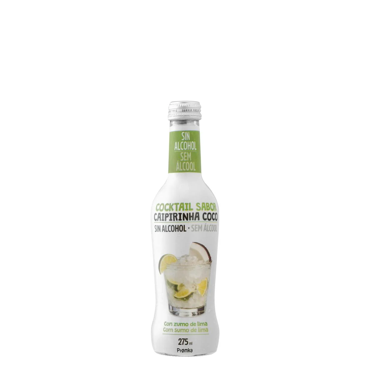 Cocktail sabor caipirinha coco sense alcohol Pi.omka amb suc de llima
