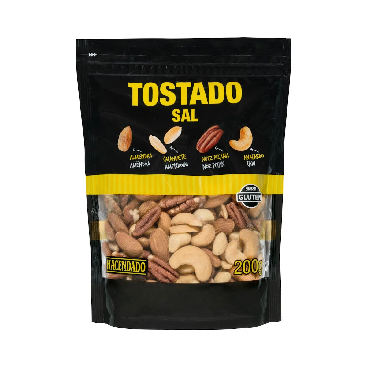 Salted roasted nuts cocktail Hacendado