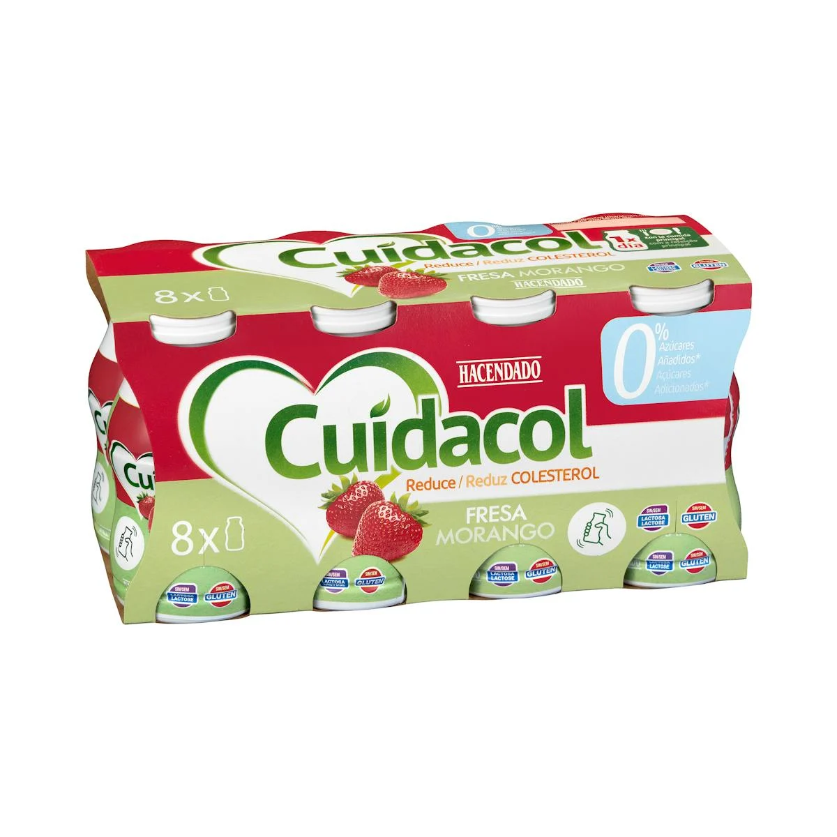 Beguda làctia de maduixa Cuidacol 0 % sucres afegits