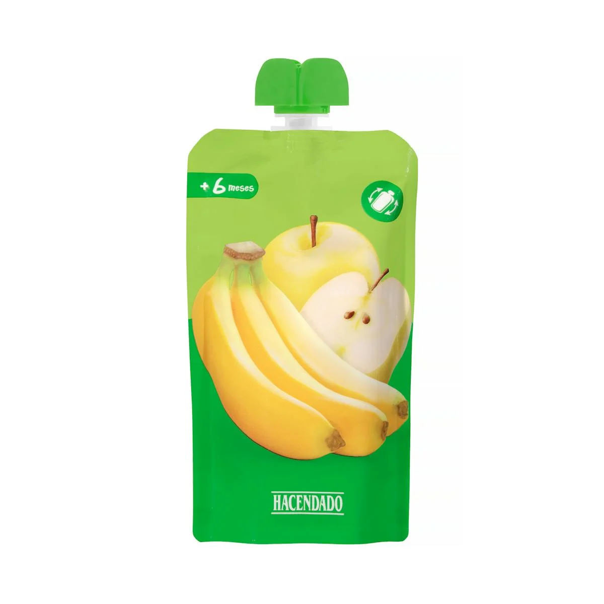 Bosseta puré plàtan i poma Hacendado +6 mesos