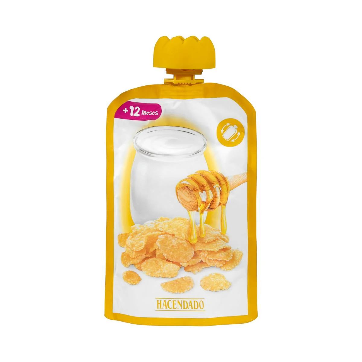 Bosseta postre làcti cereals i mel Hacendado +12 mesos