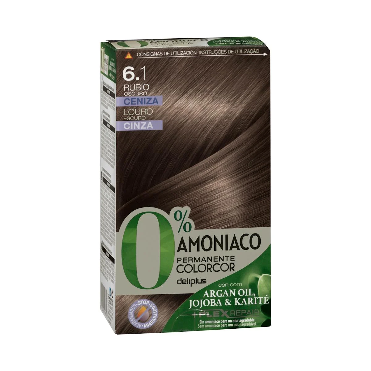 Coloració permanent 0% amoníac 6.1 ros fosc cendra Colorcor