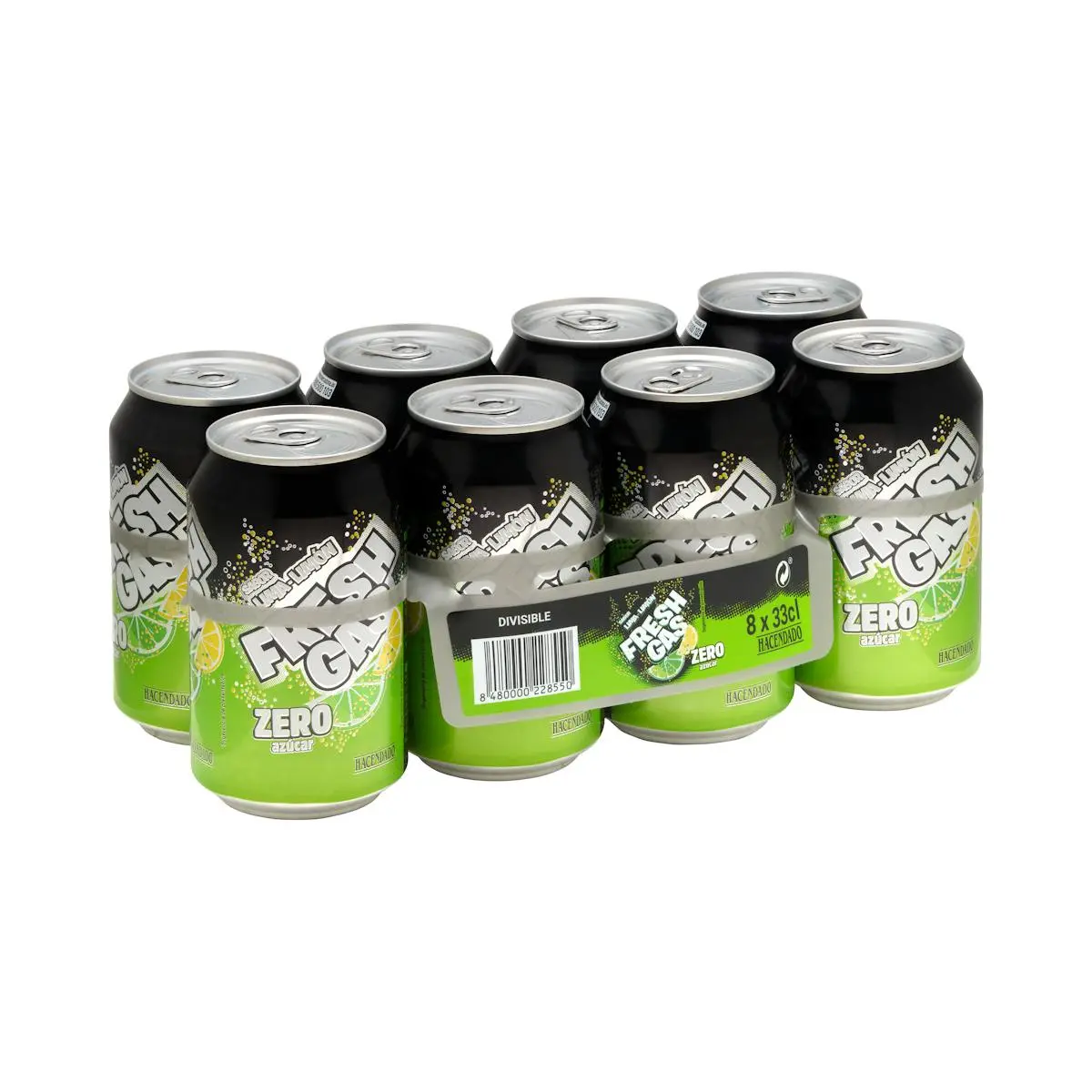 Zero sugar lemon and lime soft drink Hacendado