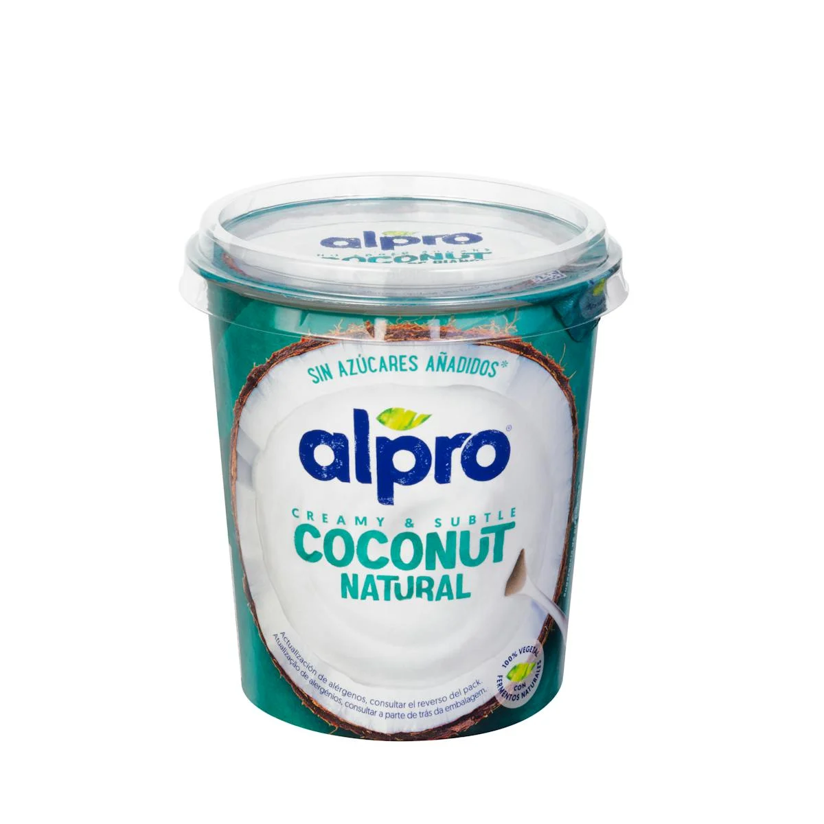 Natural coconut-based dessert no added sugar Alpro