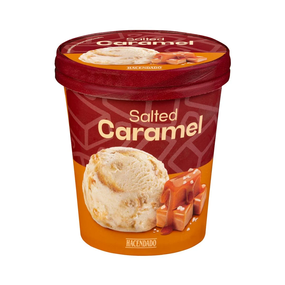 Eis mit Salted Caramel Hacendado und Salted-Caramel-Sauce