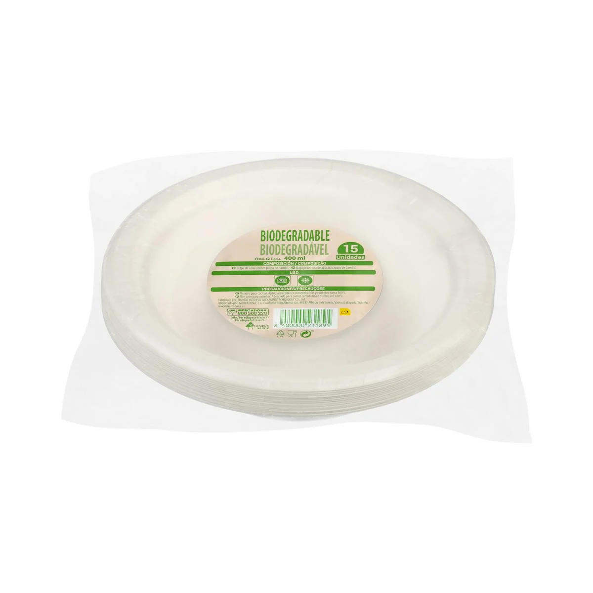 Bol biodegradable Bosque Verde