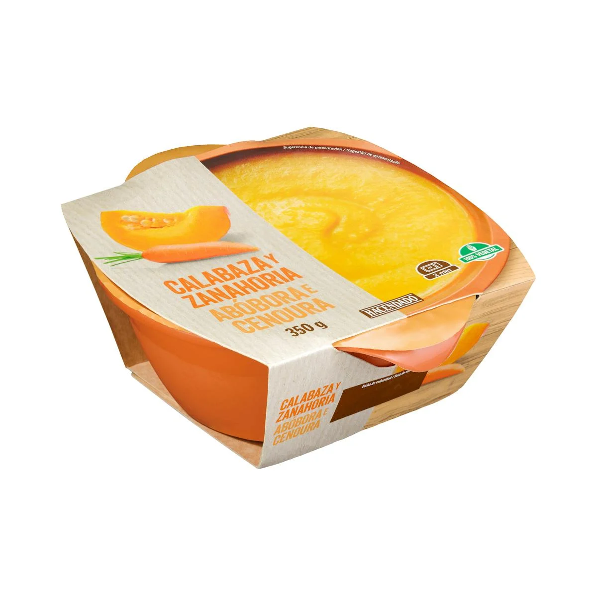 Crème de potiron et carotte Hacendado