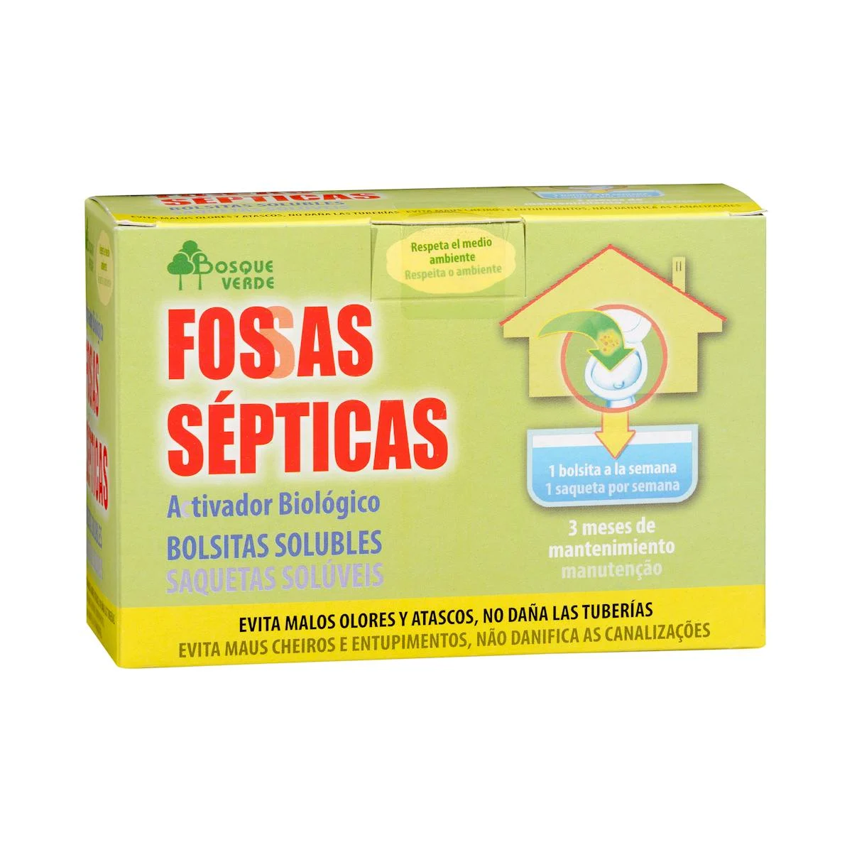 Soluble sachet septic tank cleaner Bosque Verde