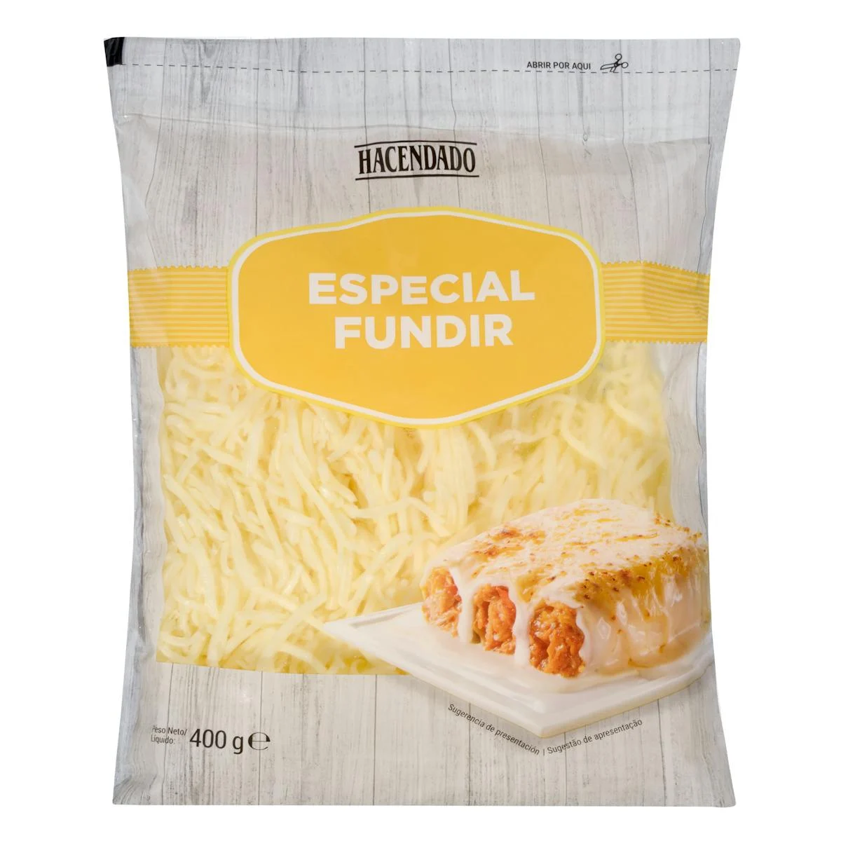 Grated cheese special melting mix Hacendado