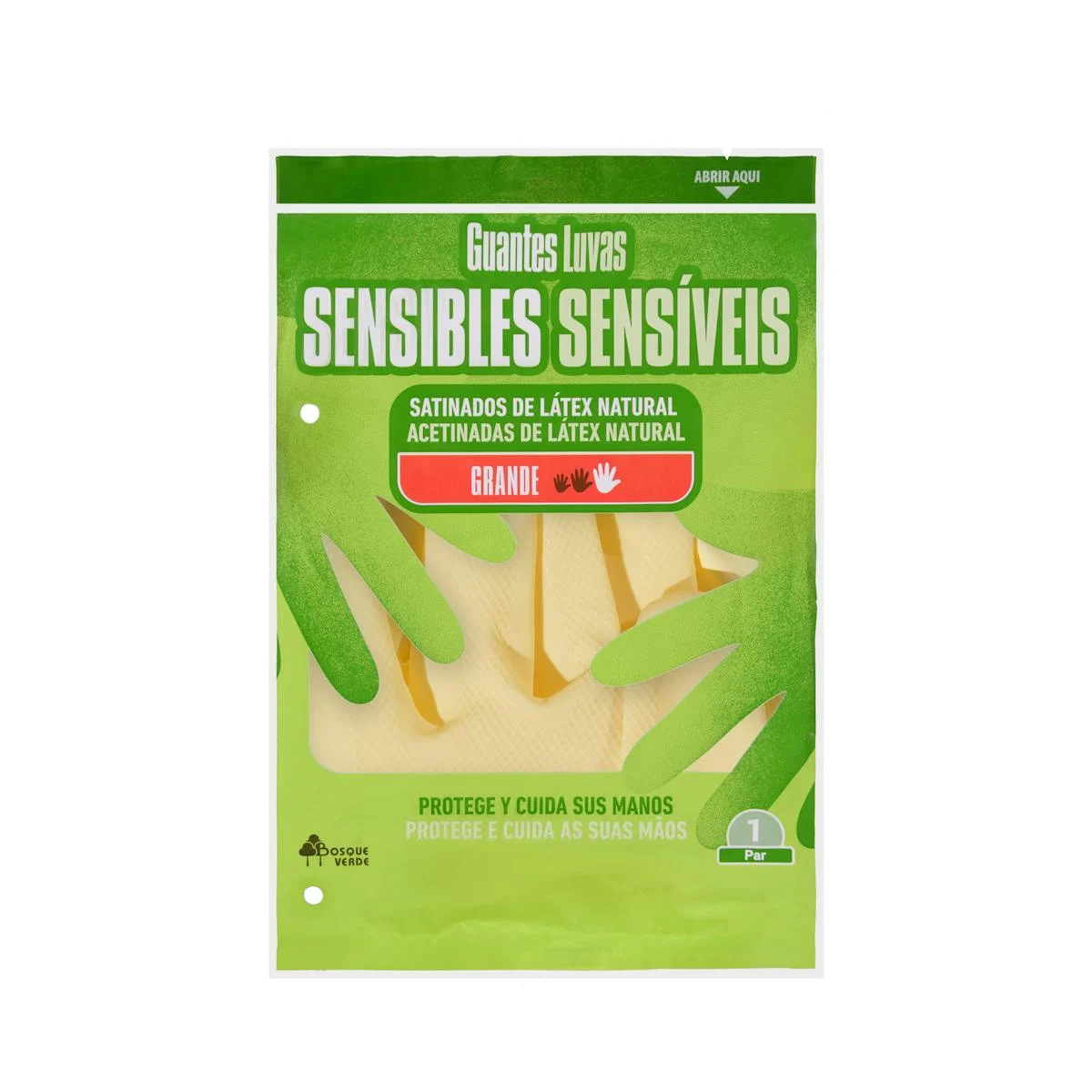 Large size latex gloves Bosque Verde