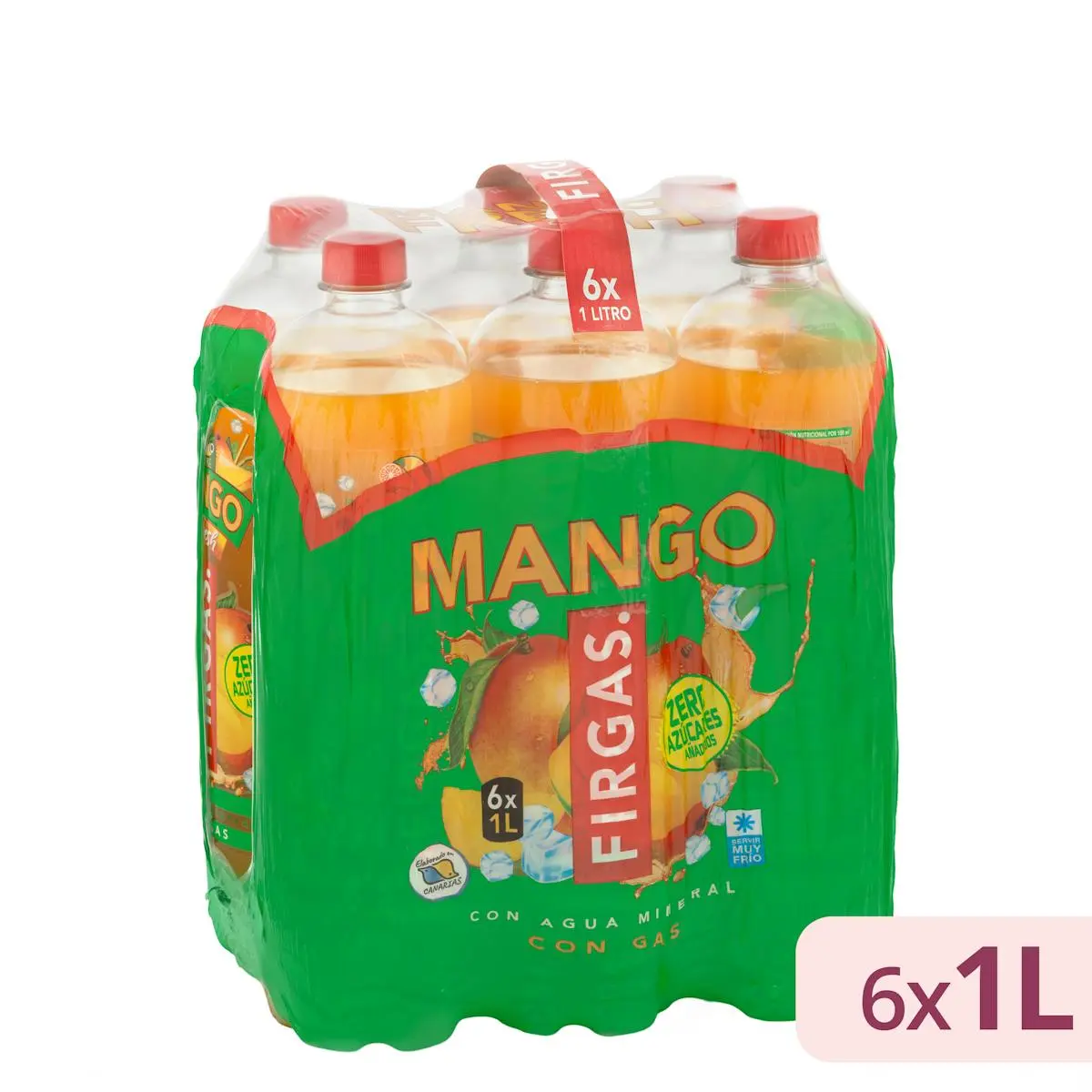Mango water sparkling zero added sugars Firgas